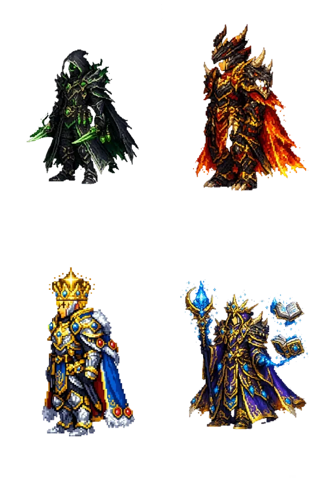 8bit Mmorpg Hero Sprites