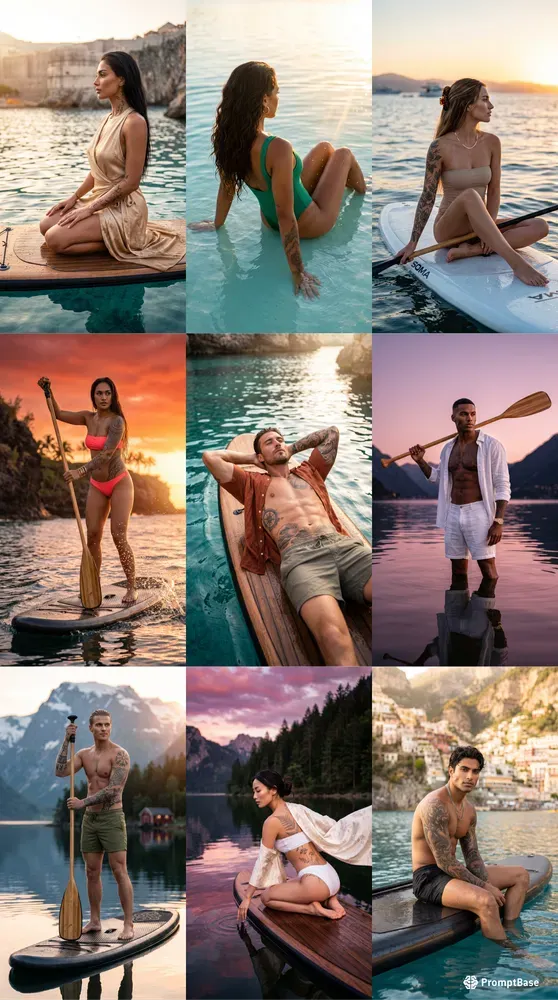 The Golden Hour Paddleboard Series