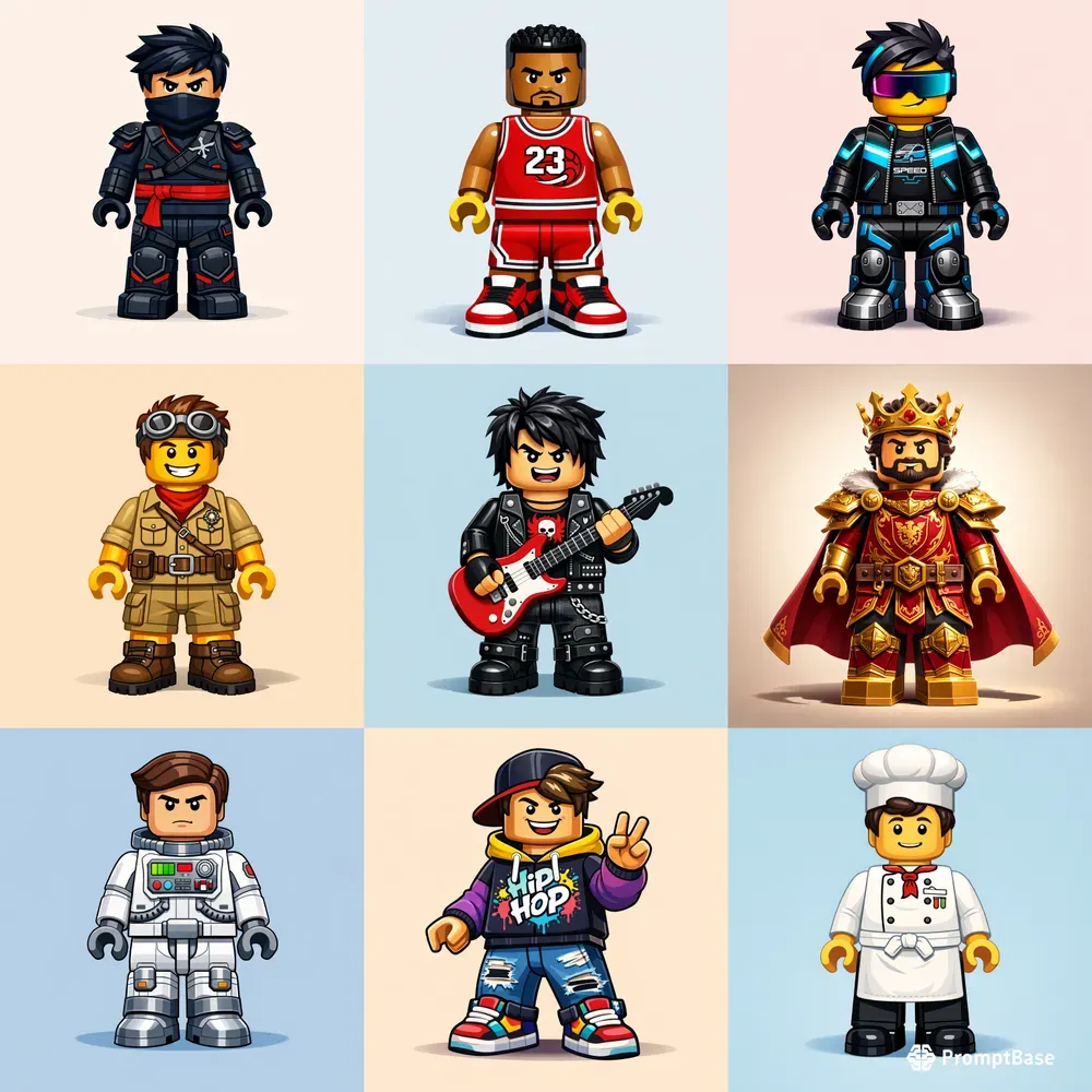 Lego Fullbody Character Vector Packs