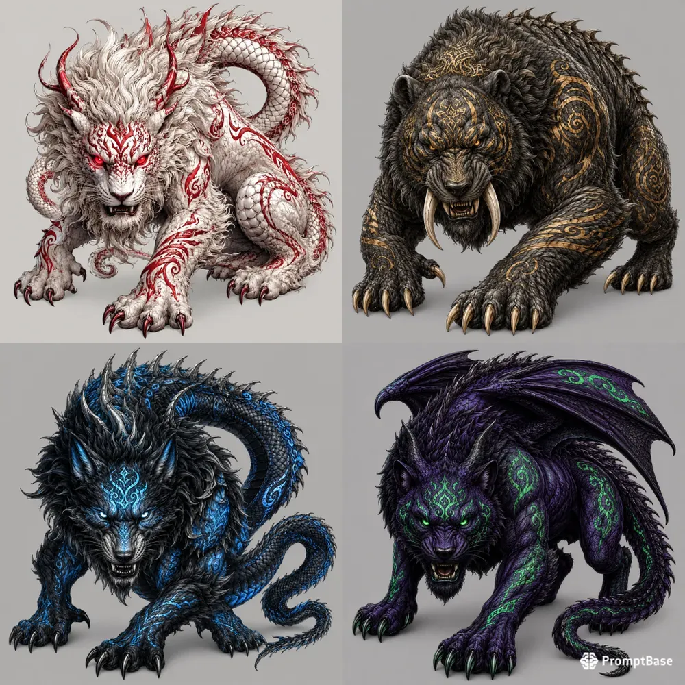 Tribal Beast Illustrations