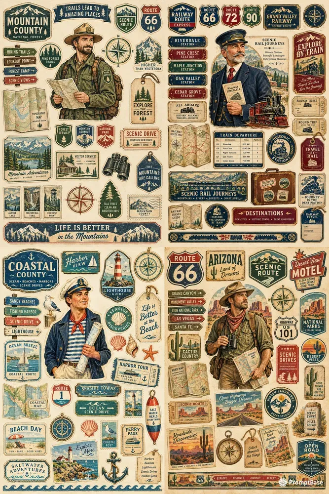 Vintage County Map Ephemera