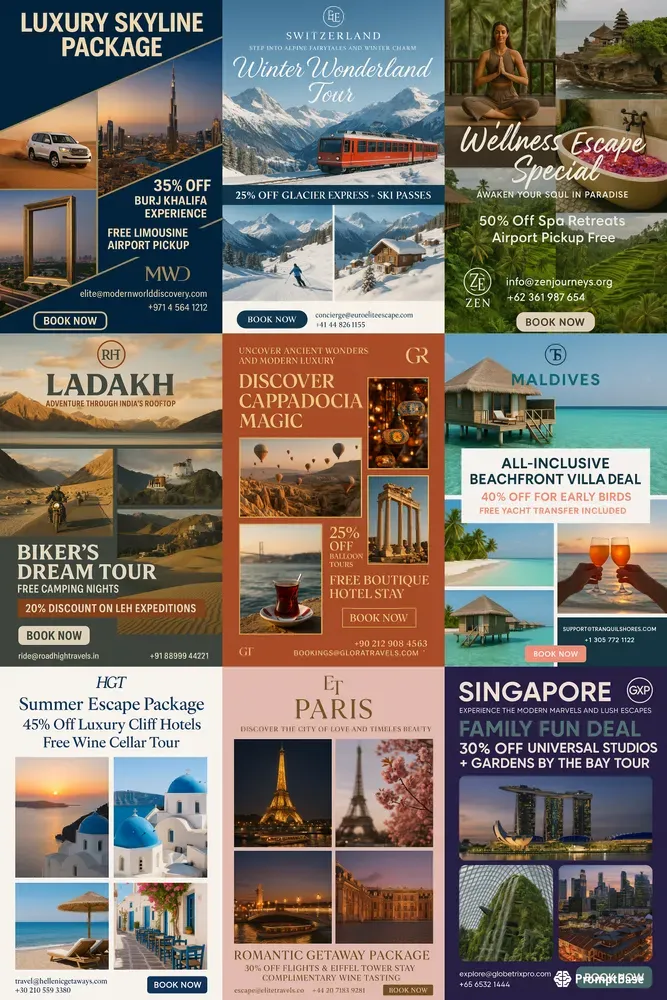 Luxury Travel Advertisement Posters