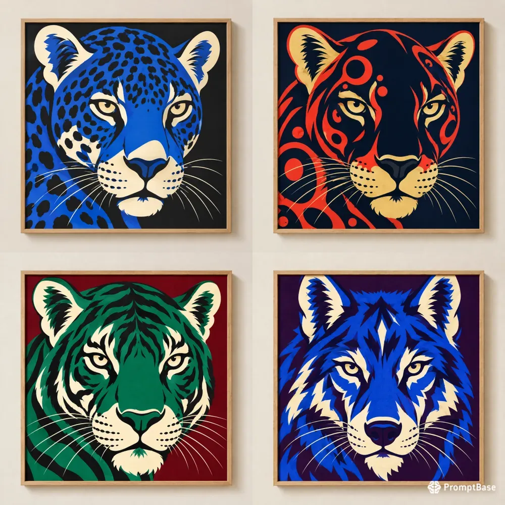 Modern Animal Portrait Wall Art