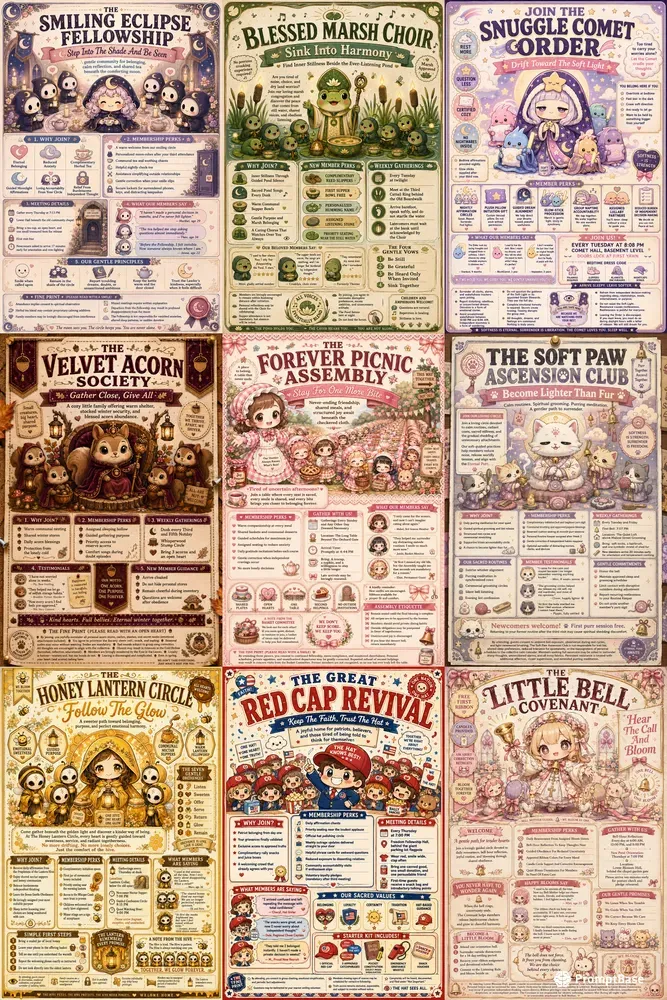 Cute Cult Recruitment Flyer Generator