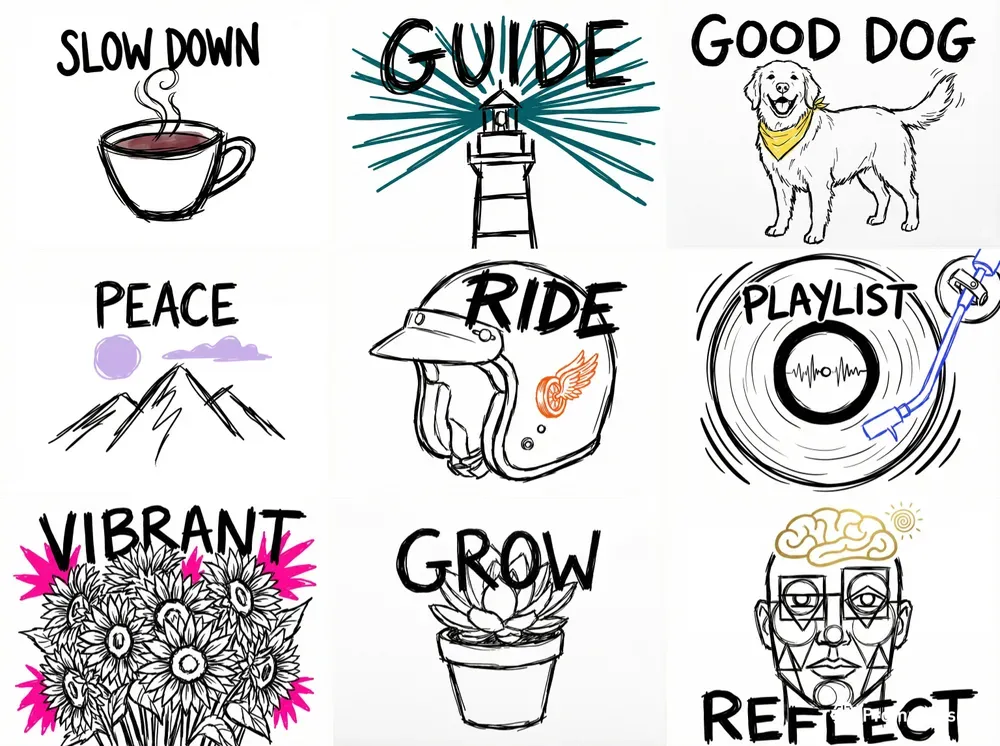 Moody Psychological Line Art