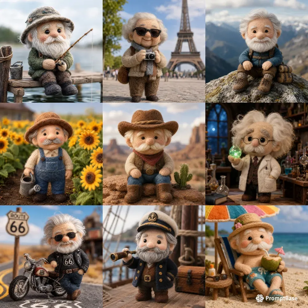 Felted Wool Character Portraits