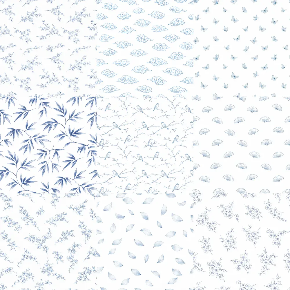 Chinoiserie Seamless Patterns