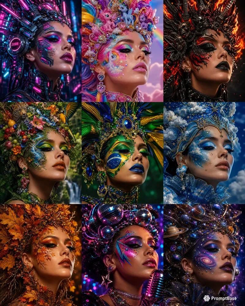 Beauty Themed Hair And Makeup