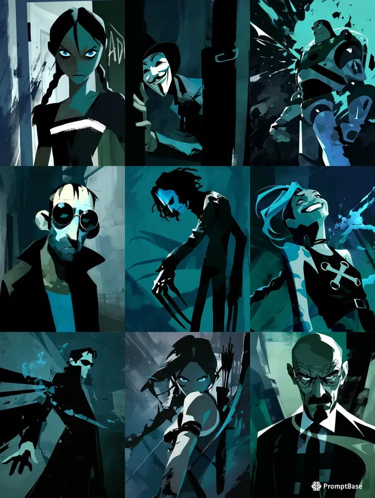 Iconic Stares In Dark Style