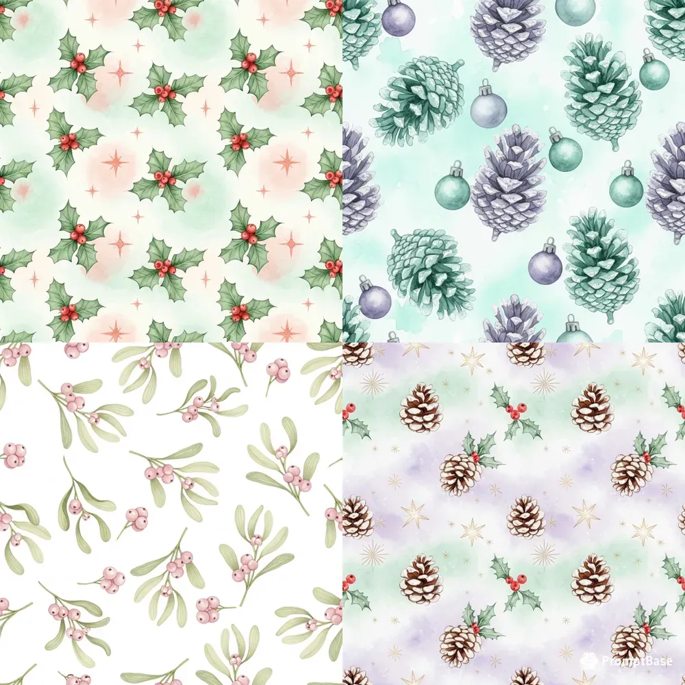 Cute Christmas Seamless Backgrounds