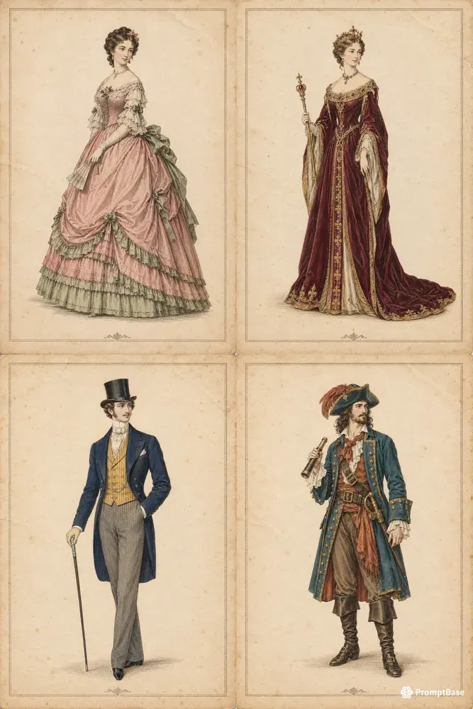 Vintage Fashion Plate Prints