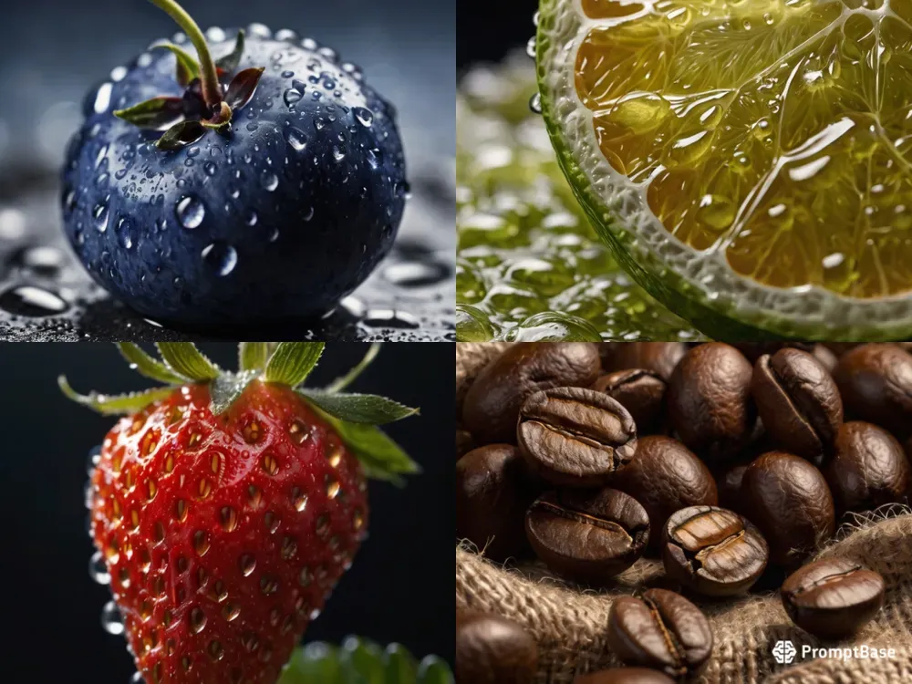 Macro Hyperrealistic Food Ingredients