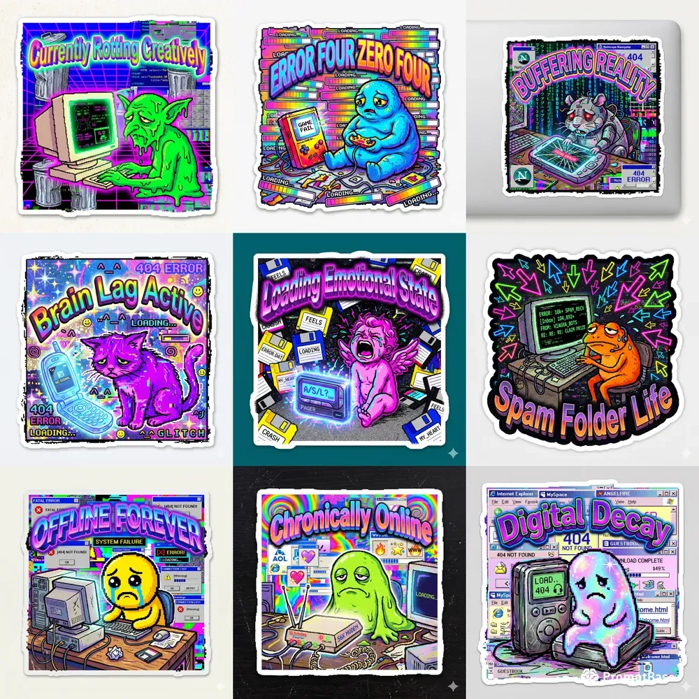 Y2k Webcore Sticker Generator