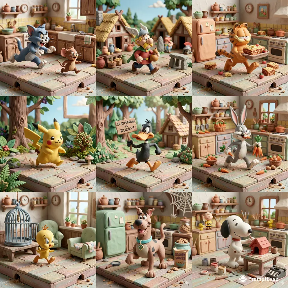 Handcraft Claymation Cartoon Characters