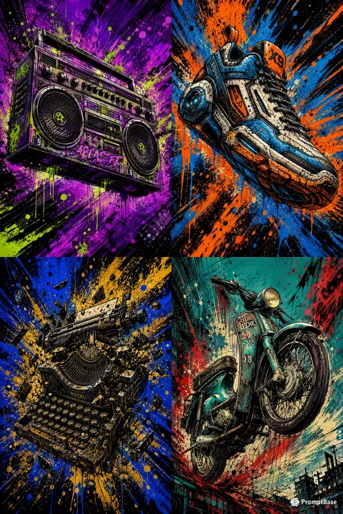 Dynamic Urban Grunge Street Art Posters