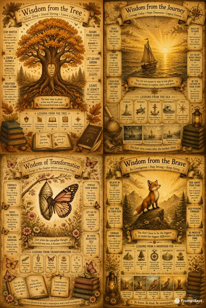 Vintage Wisdom Posters