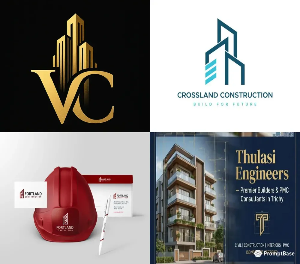Professional Construction Logo Brandings
