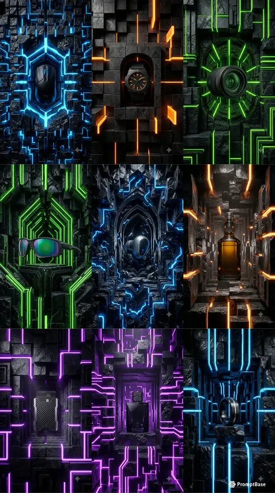Magnetite Matrix Neon Product Stages