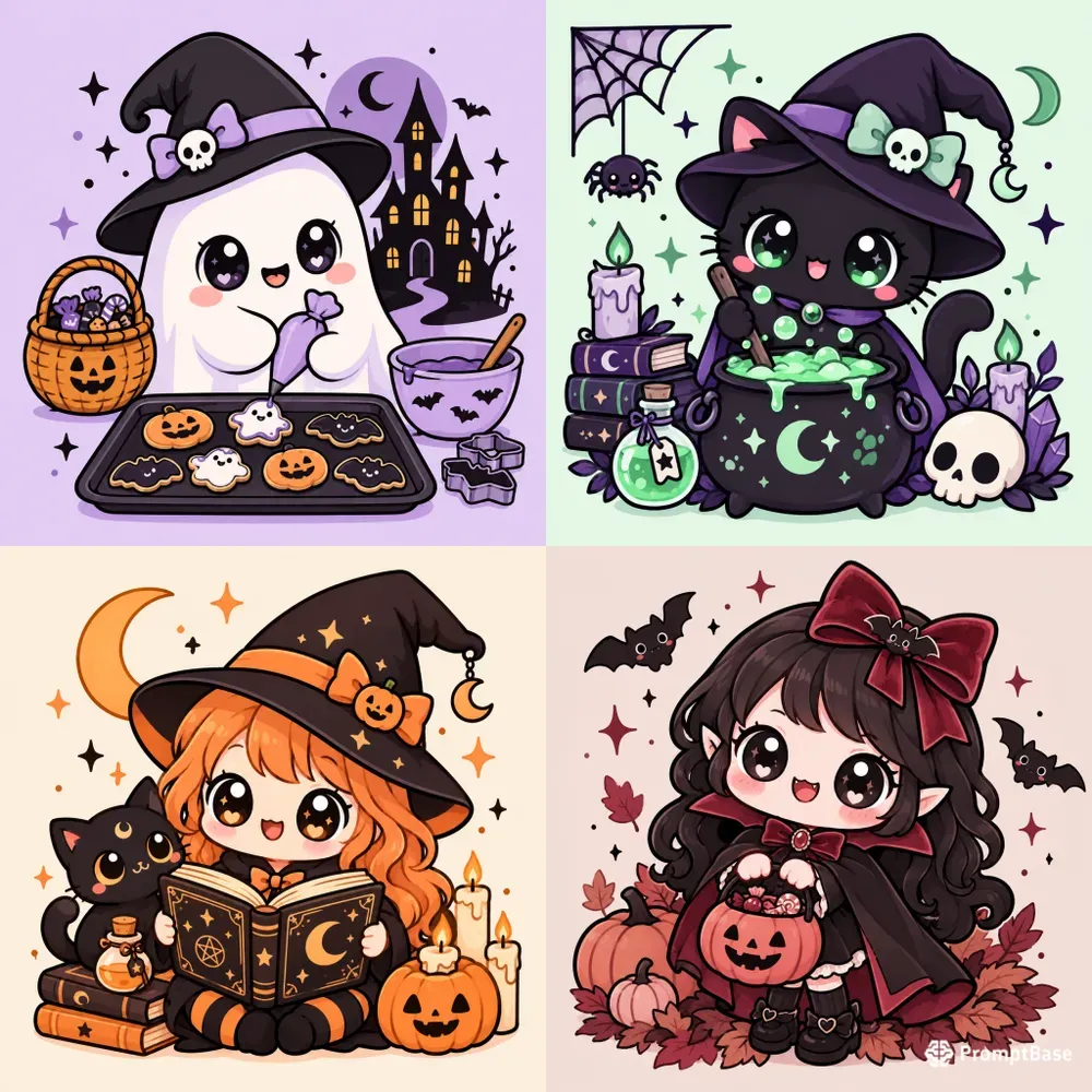 Cute Spooky Halloween Kawaii Art