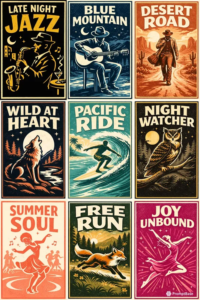 Vintage Bold Posters Any Text