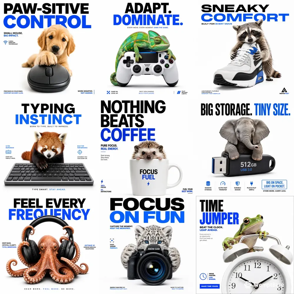 Minimalist Optical Illusion Ads