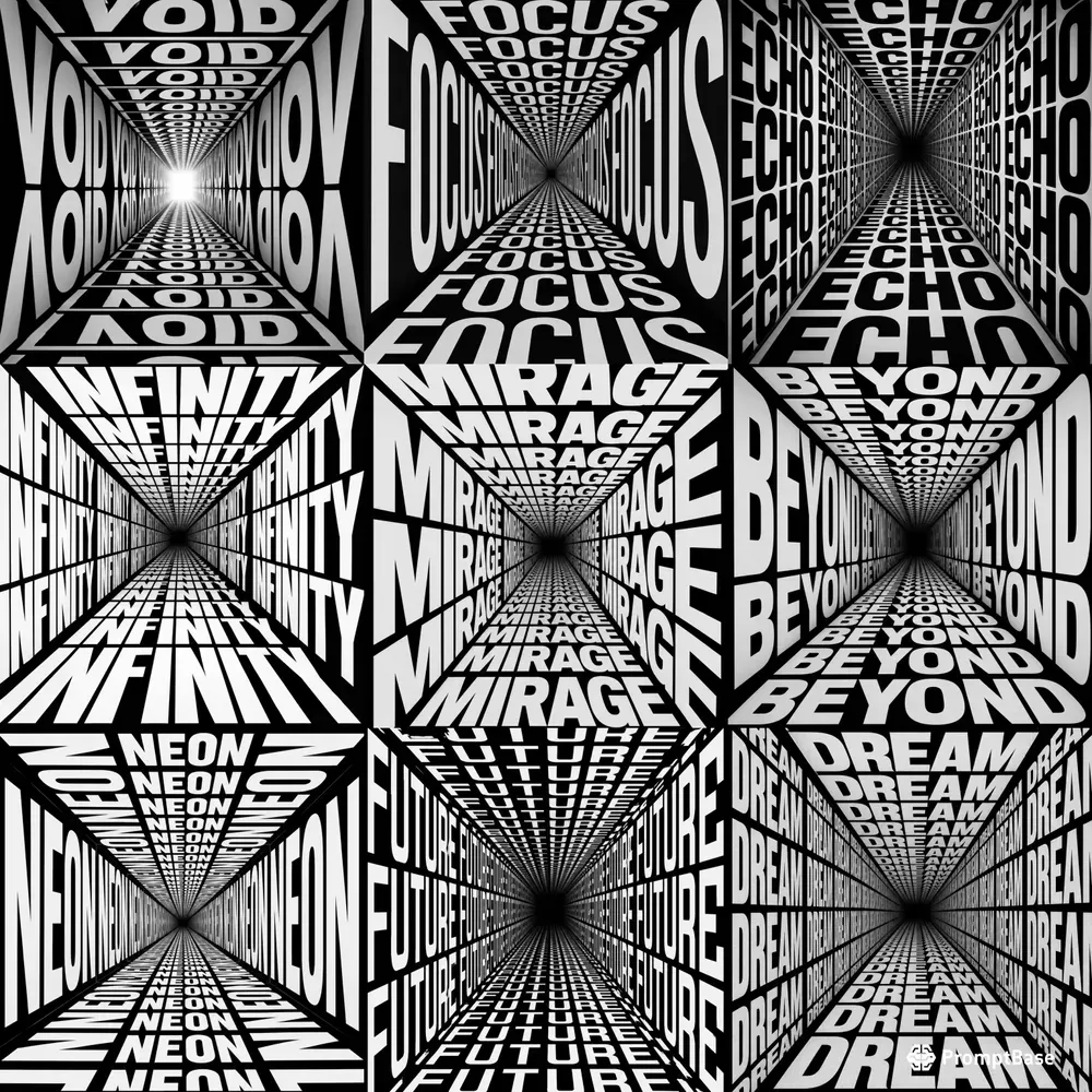 Infinite Typography Tunnels
