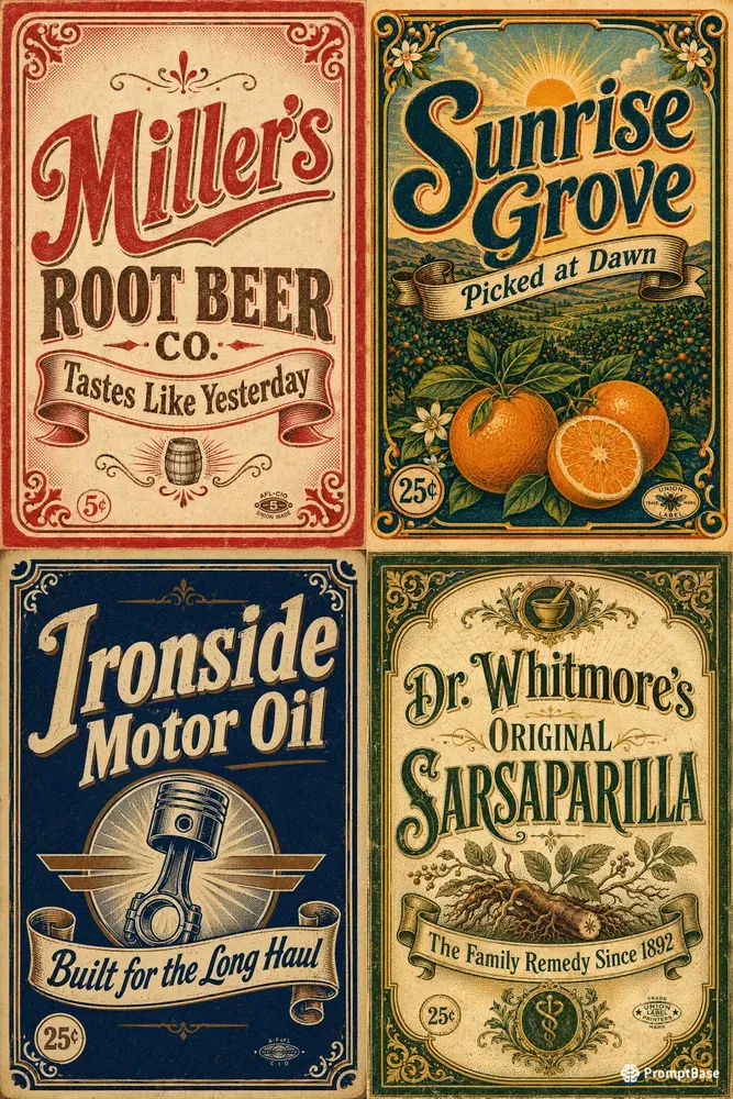 Vintage Matchbook Label Art