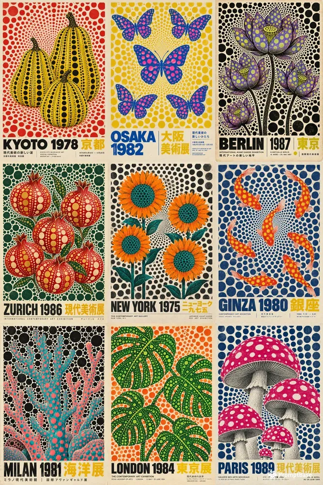 Avant Garde Polka Dot Exhibition Posters