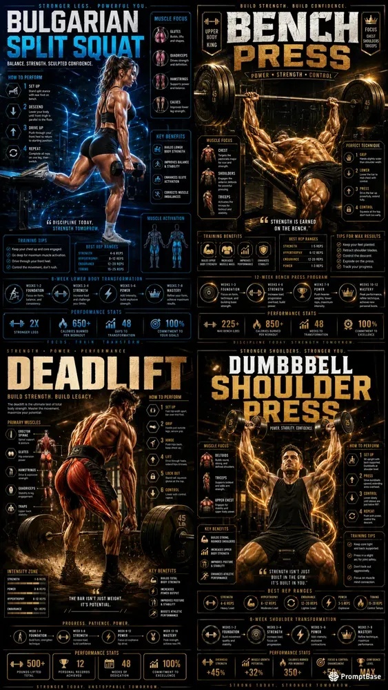 Gym Fitness Infographic Posters