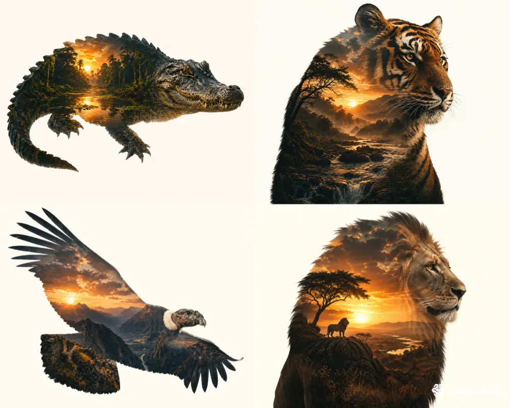 Double Exposure Inner Worlds