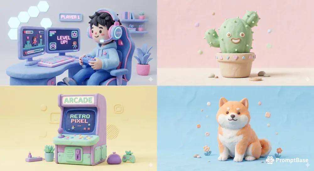 3D Claymorphism UI Illustrations