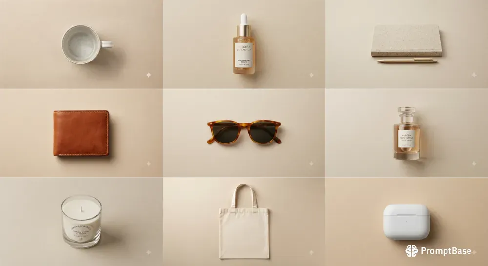 Minimalist Product Flat Lay Photography