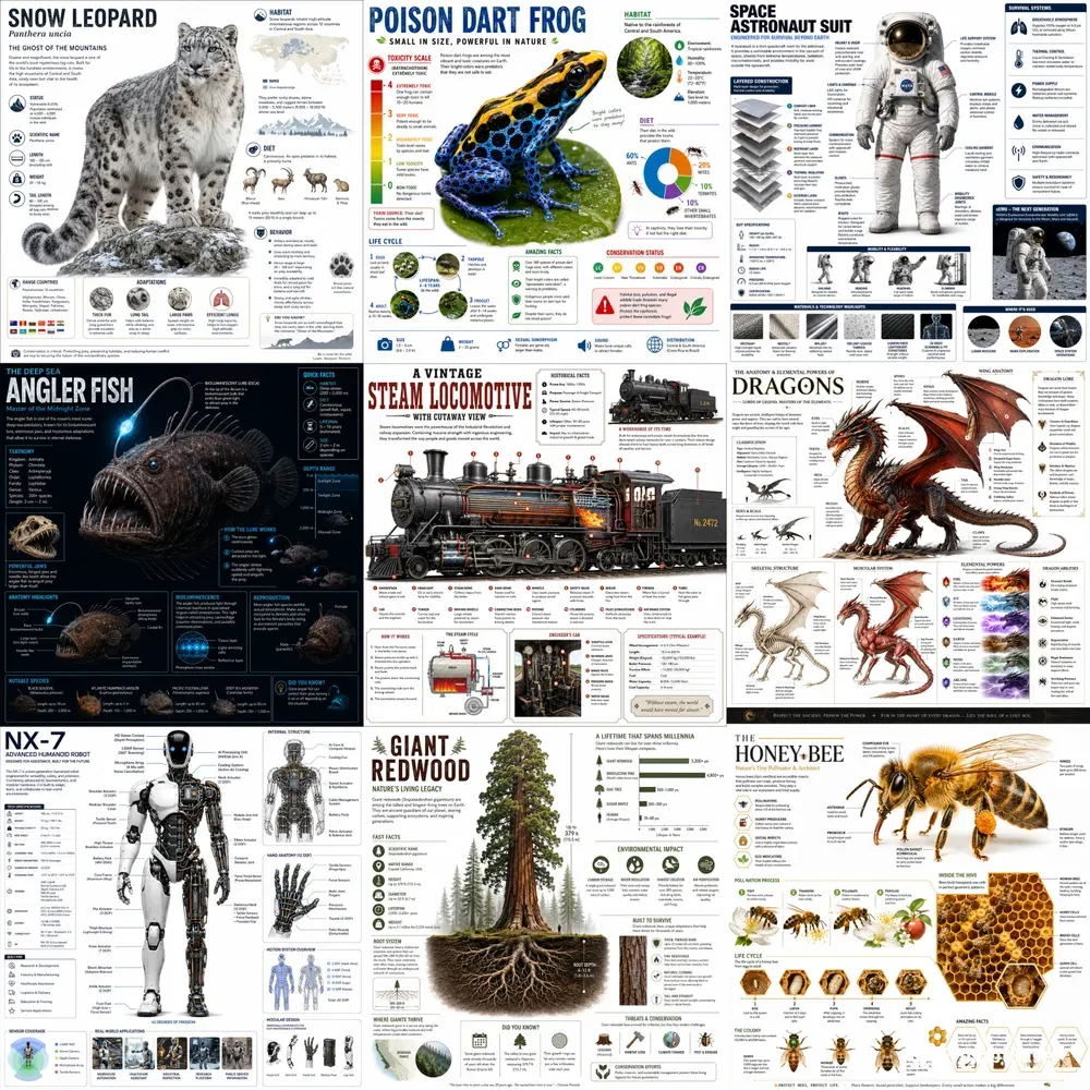 Wildlife Infographic Poster Packs
