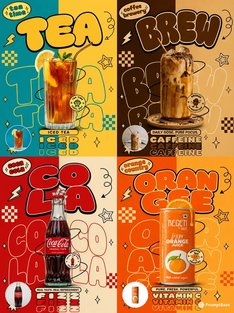 Retro Pop Product Ad Poster Generator