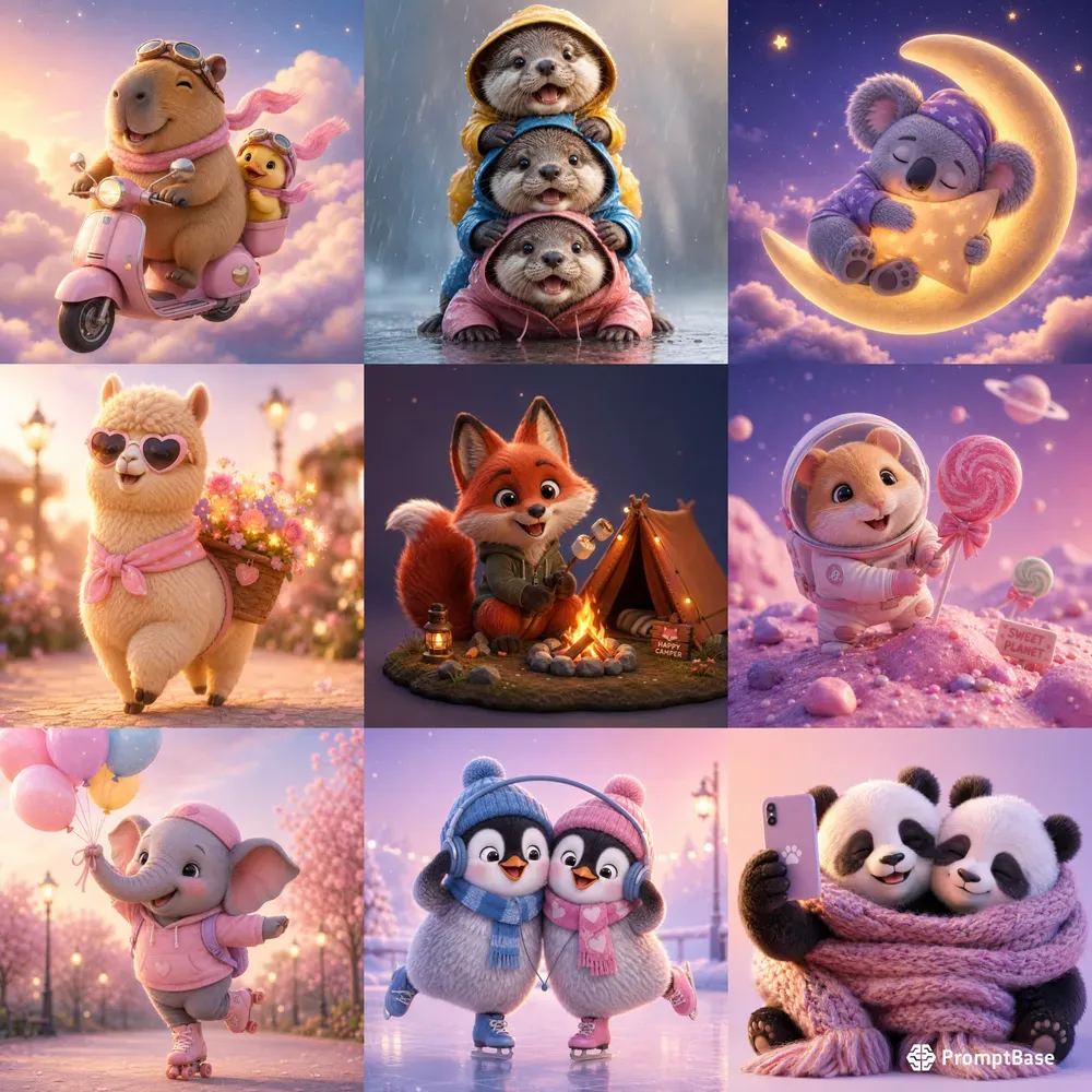 Dreamy Fluffy Animal Render Packs
