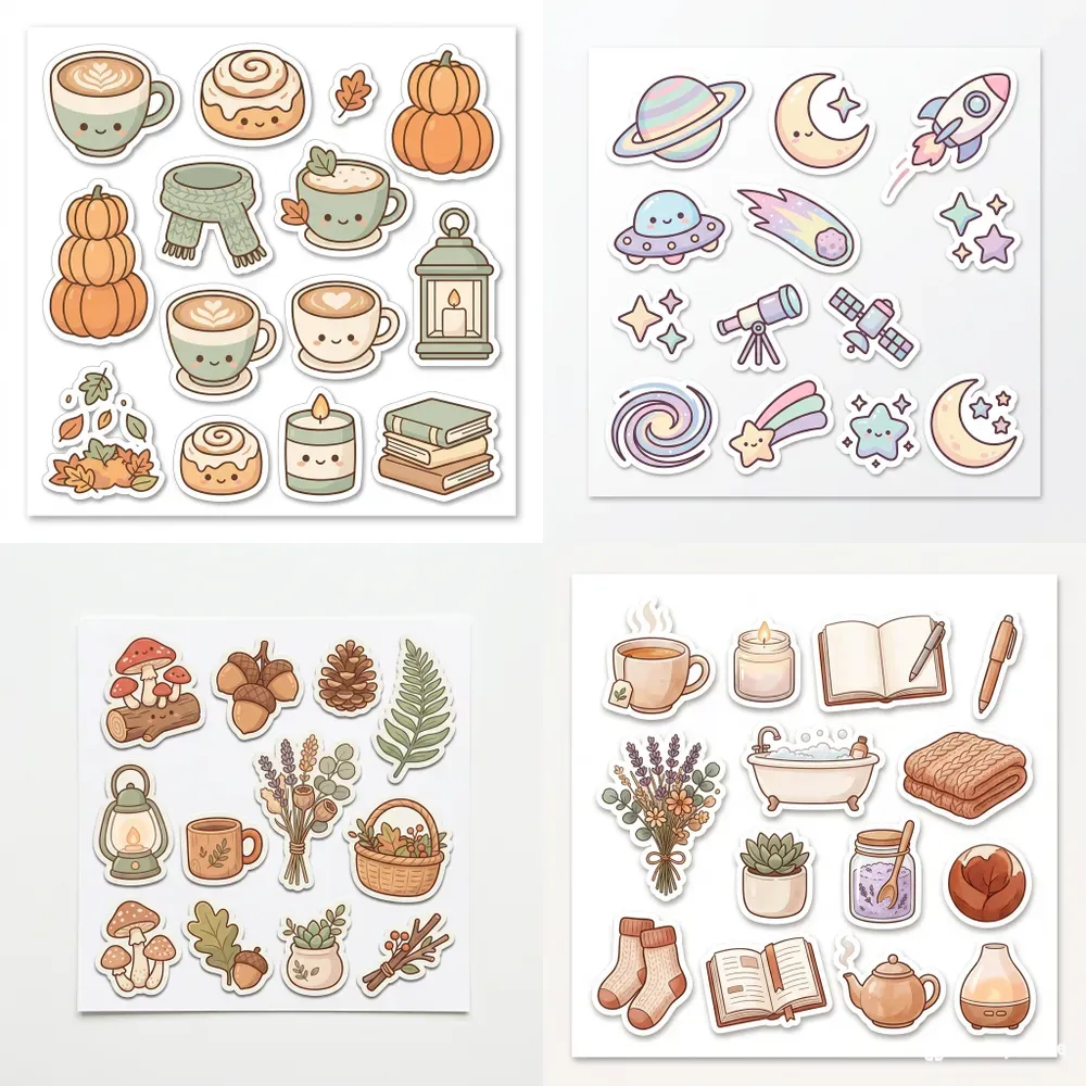 Kawaii Sticker Sheet Generator