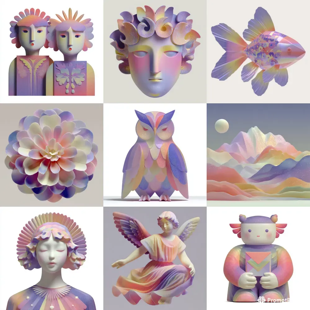 Pastel Vinyl Art Toy Aesthetics