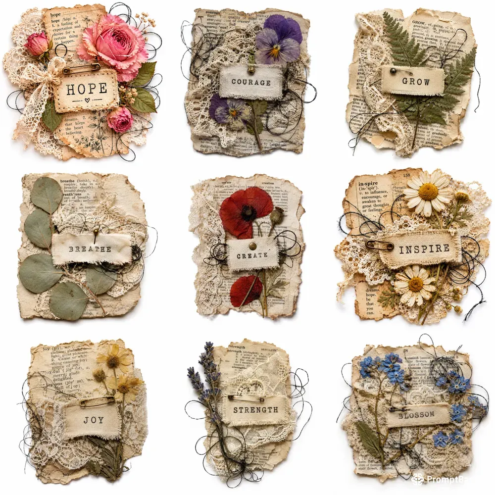 Botanical Junk Journal Ephemera