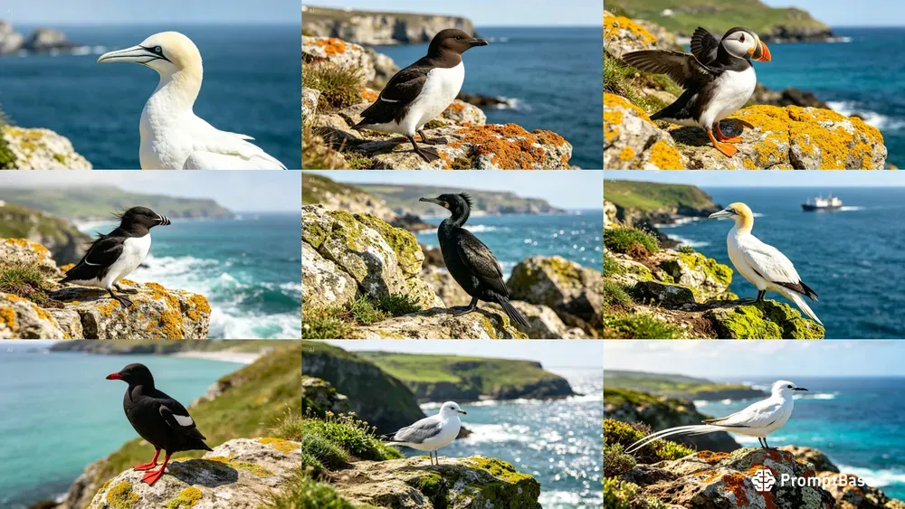 Rocky Cliff Bird Portraits
