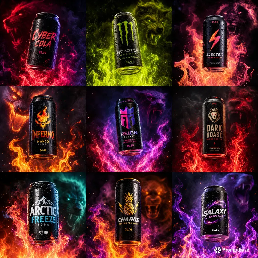 Neon Inferno Drink Ads Collections