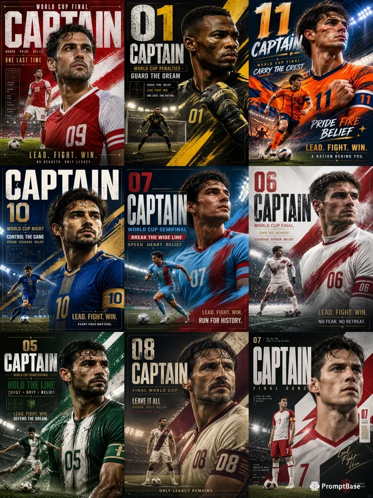 World Cup Captain Posters