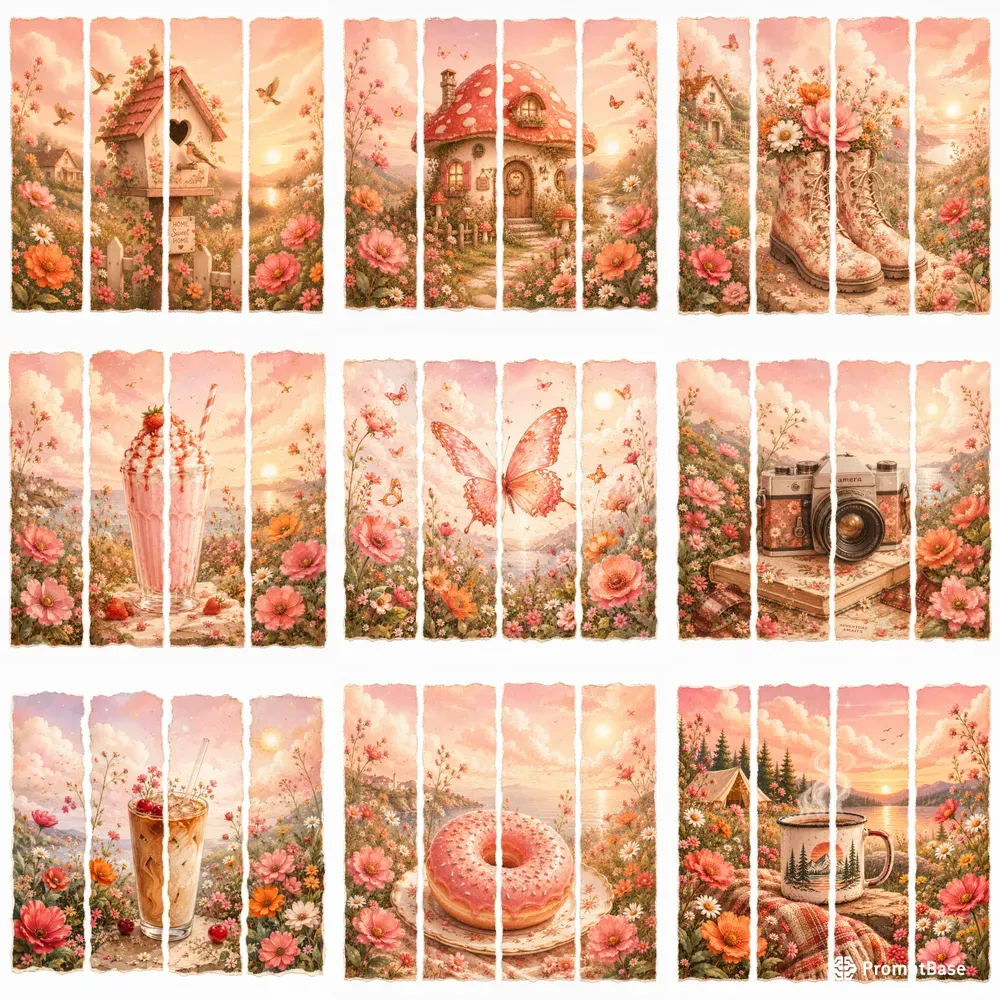 Whimsical Torn Paper Illustrations