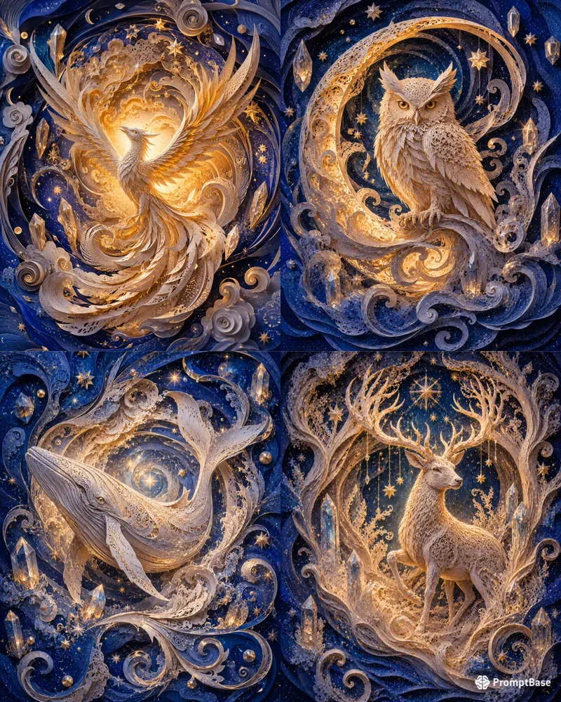 3D Celestial Papercut Wall Decor Pods