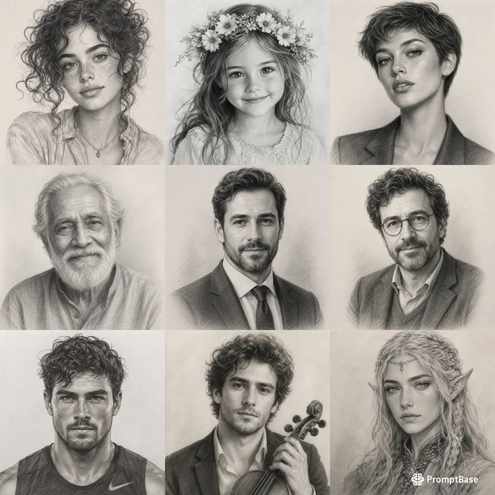 Premium Pencil Sketch Portrait Creators