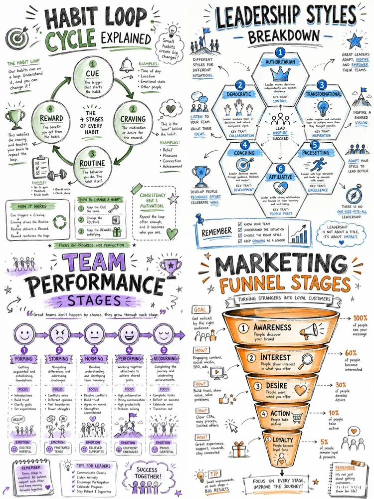 Hand Drawn Infographic Diagram Visuals