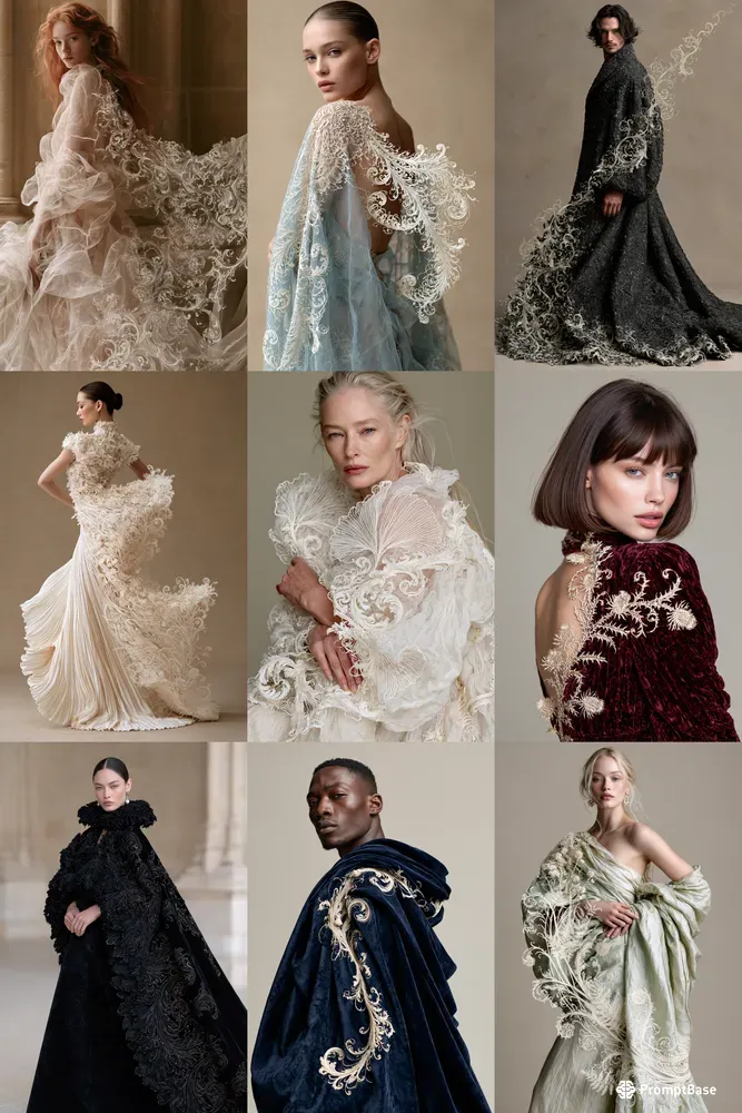 Sculptural Lace Fashion Editorials
