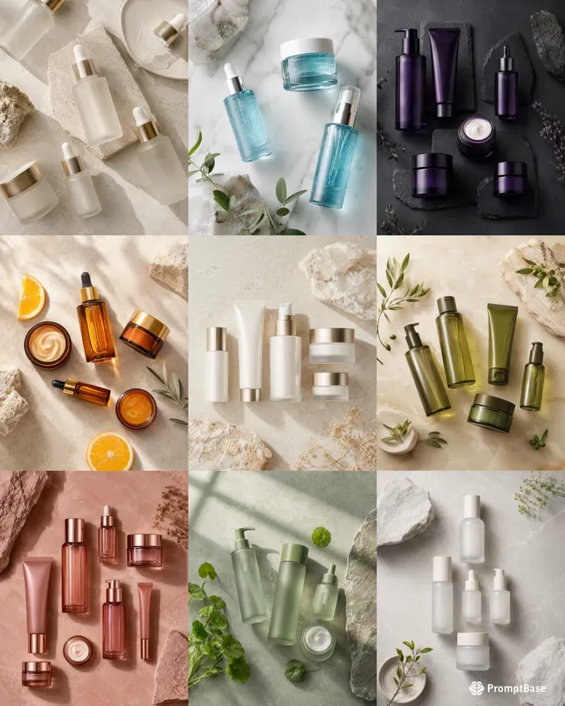 Luxury Skincare Flat Lays
