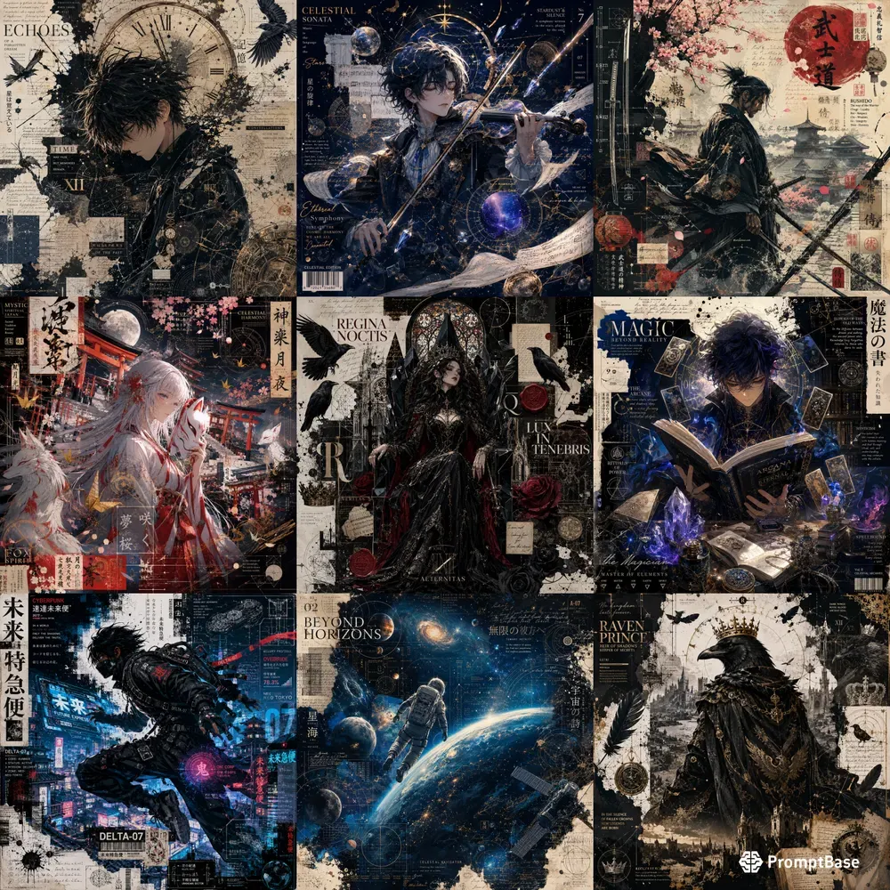 Anime Editorial Collages