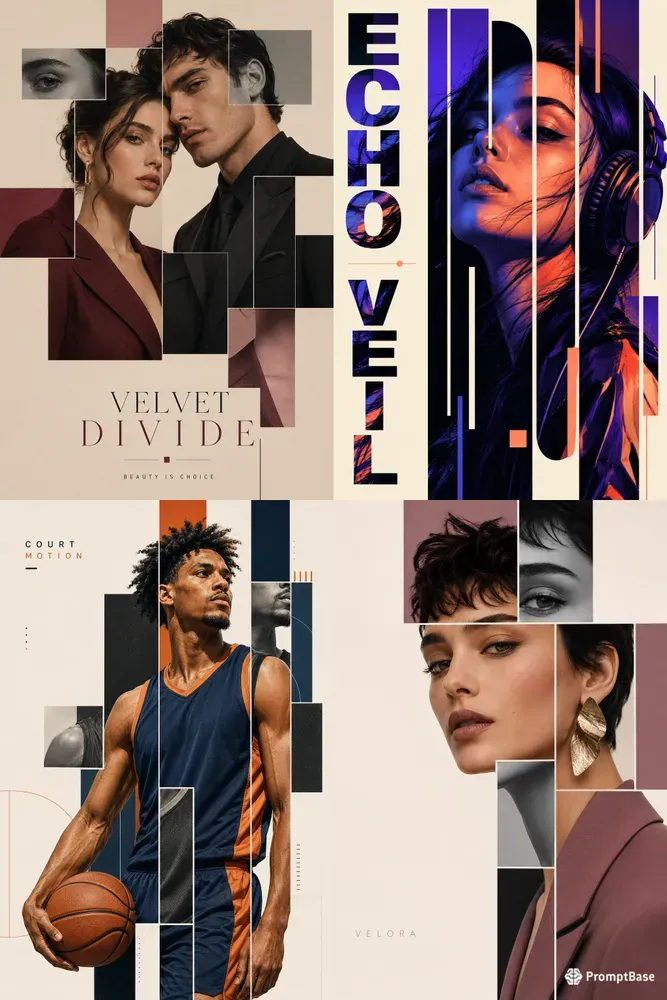 Fragmented Portrait Posters