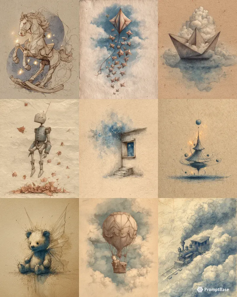 Surreal Pencil Childhood Dreams